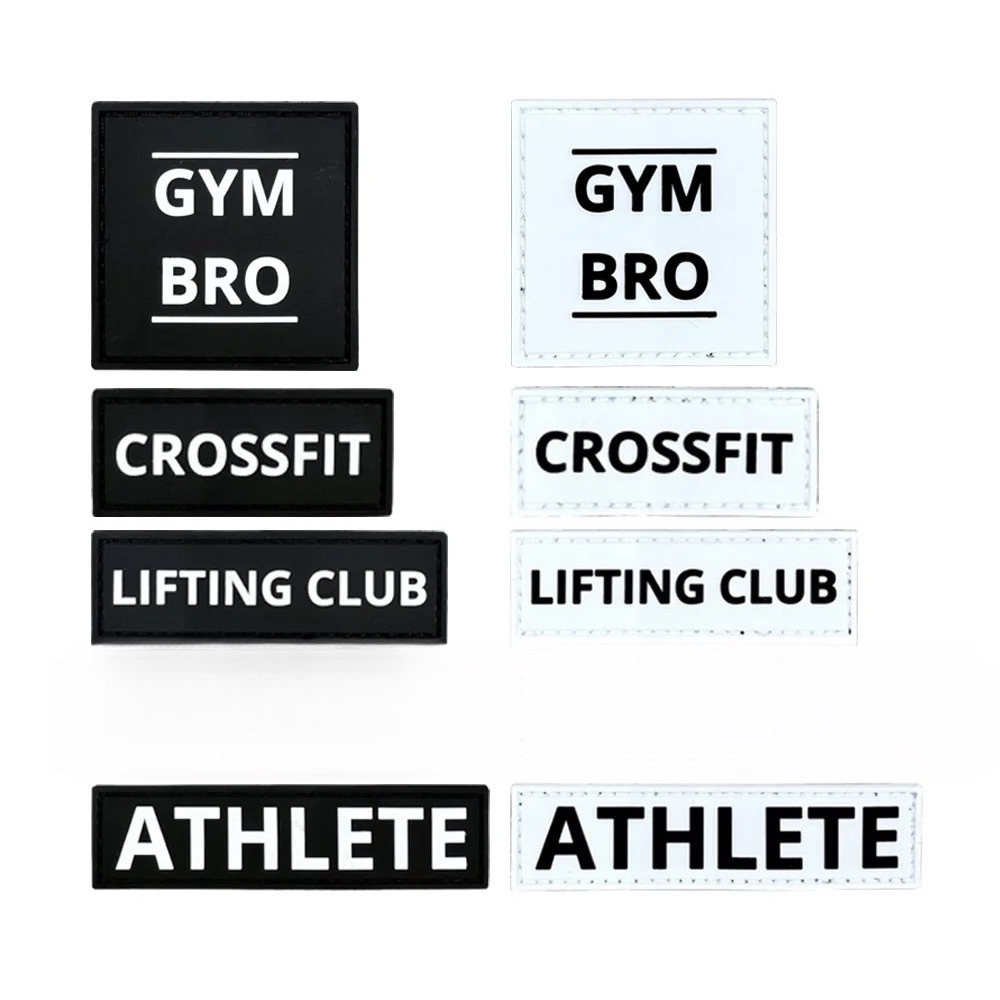 Crossfit Training Gear - フィットネスアスリートパッチバッジ PVC ソフトラバー CROSSFIT フックアンドループアームバンド 衣類アクセサリー