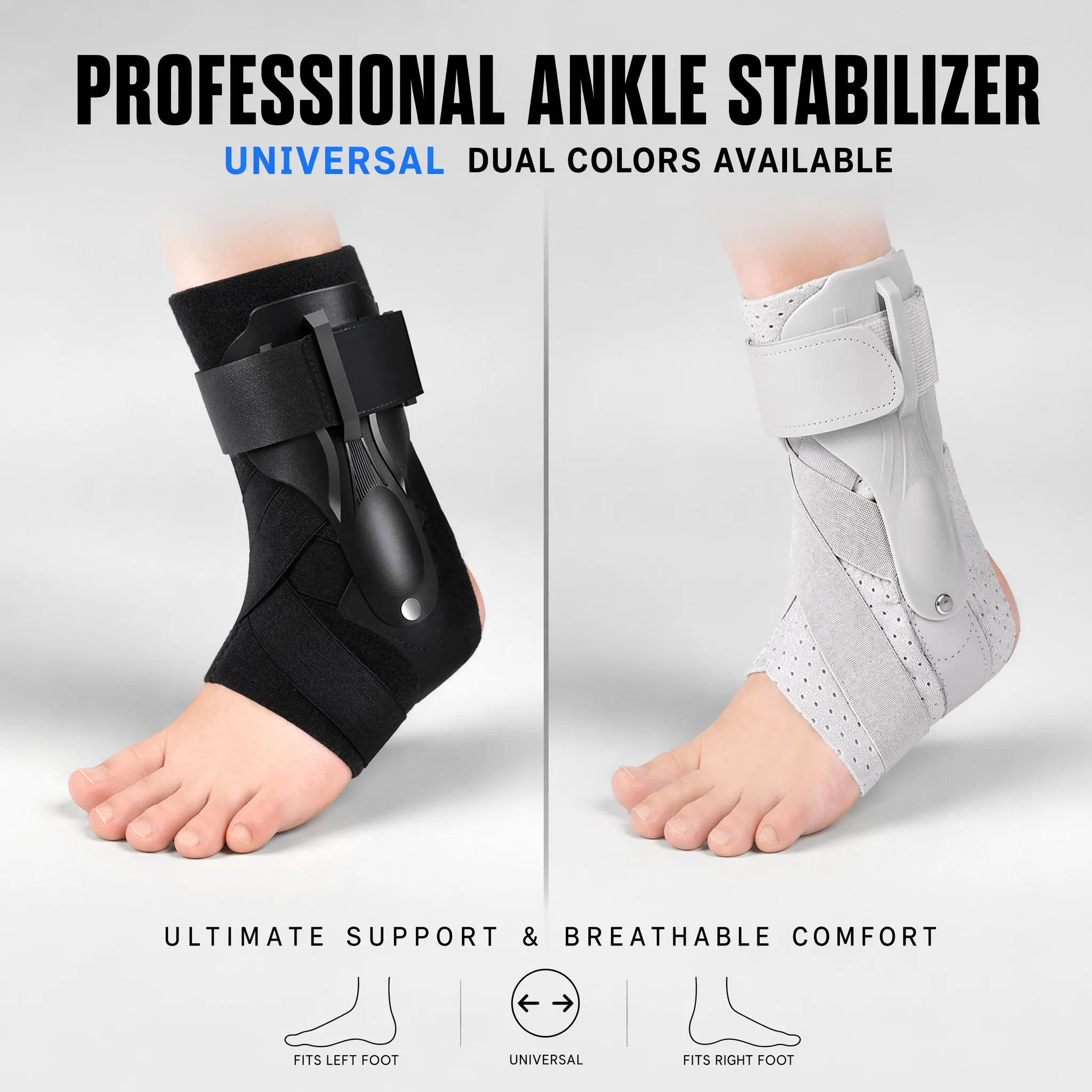 1/2 個の足首ブレース、捻挫した足首のサポート用、男性用、 - Ankle Mobility Band のレビューと価格