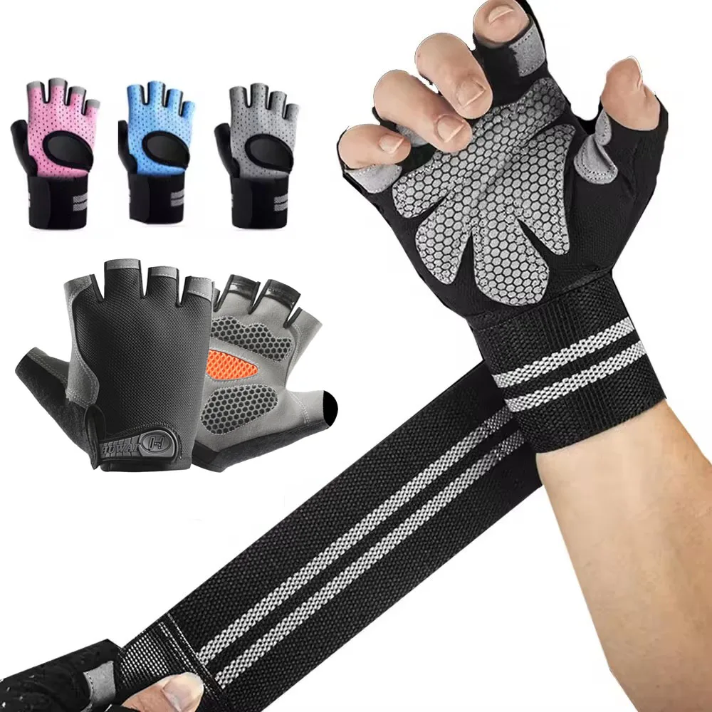 1 ペアハーフフィンガージムフィットネスグローブ男性 & 女 - Crossfit Training Gear のレビューと価格