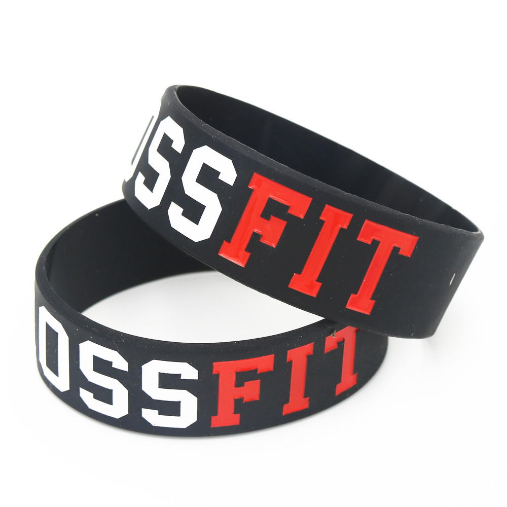 男性と女性のためのシリコンクロスブレスレット,新しいファッシ - Crossfit Training Gear のレビューと価格